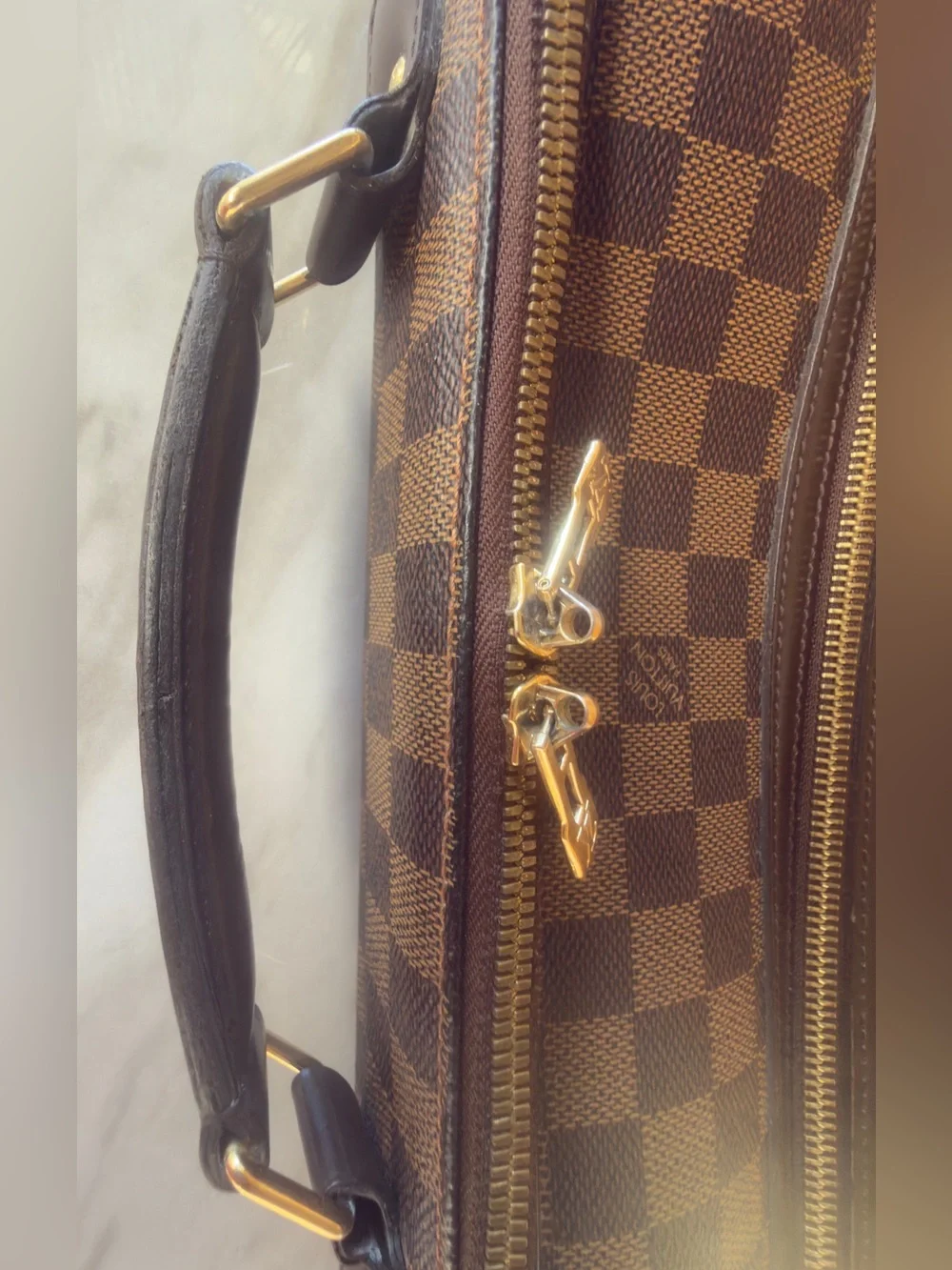 Louis Vuitton Damier Ebene Porte Ordinateur Sabana Computer Case